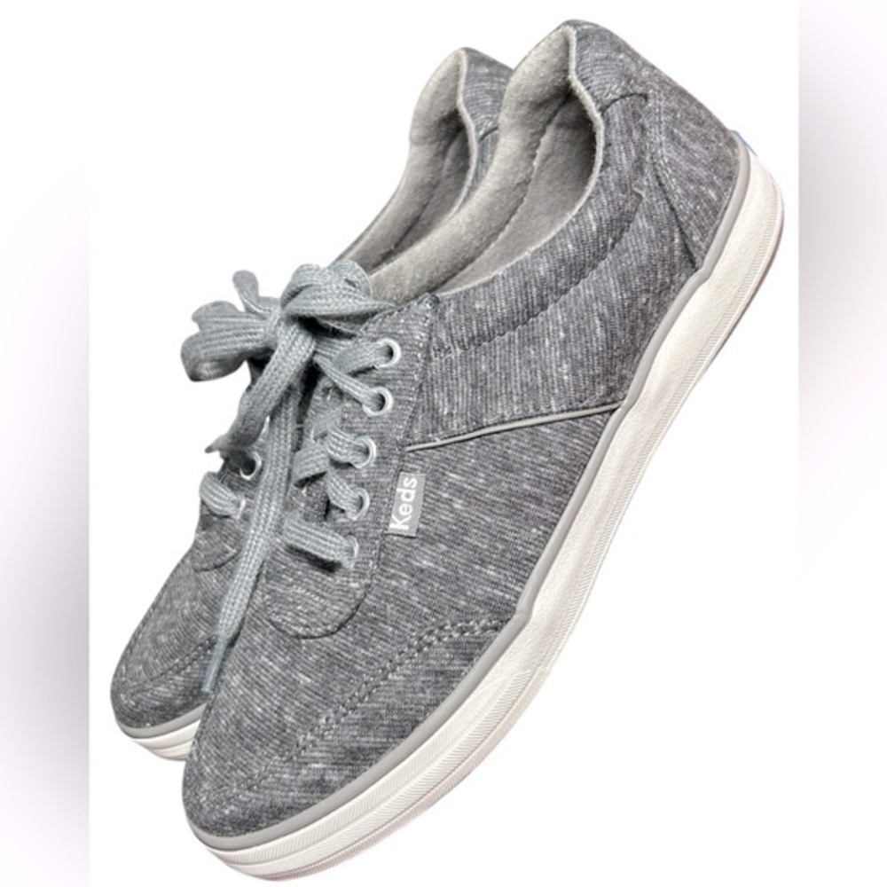 Keds Heathered Gray Lace-Up Sneakers, Women’s Size 6